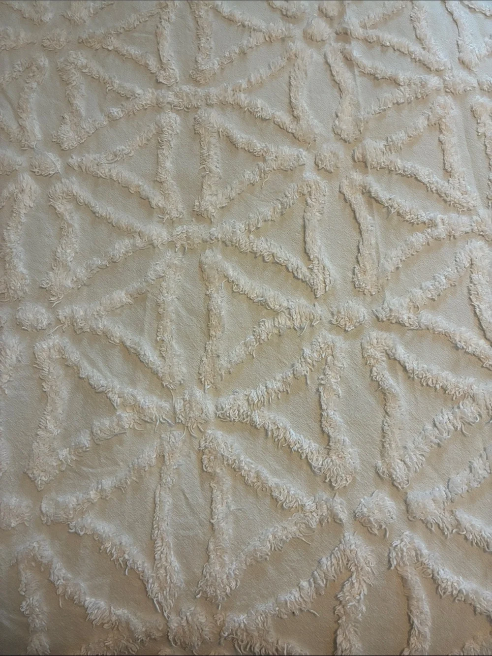 Vintage white chenille